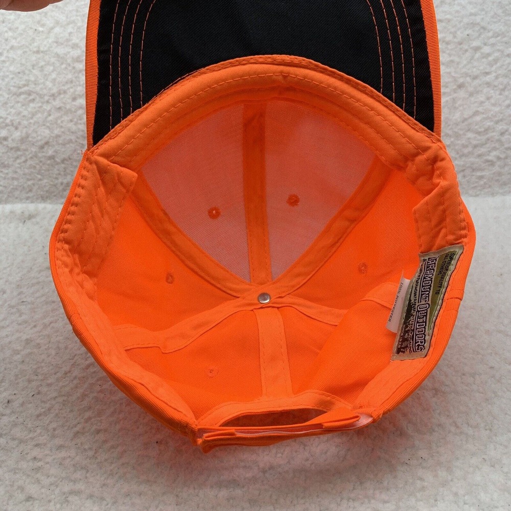 Blank Neon Orange Baseball Hat Mens Hook Loop OSFM Hunting High Vis Safety - Picture 5 of 7